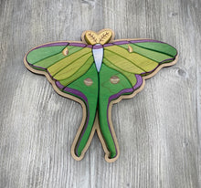 Load image into Gallery viewer, Luna moth wooden puzzle