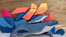 Load image into Gallery viewer, Mother and Baby Whale Wooden Puzzle