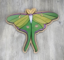 Load image into Gallery viewer, Luna moth wooden puzzle