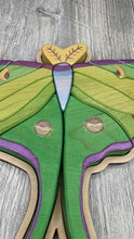 Load image into Gallery viewer, Luna moth wooden puzzle