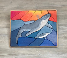Load image into Gallery viewer, Mother and Baby Whale Wooden Puzzle