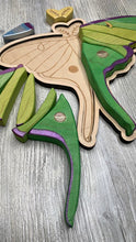 Load image into Gallery viewer, Luna moth wooden puzzle