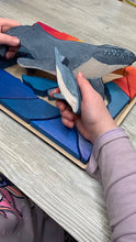 Load image into Gallery viewer, Mother and Baby Whale Wooden Puzzle