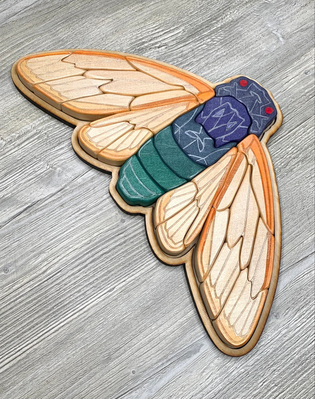 Wooden Cicada Puzzle